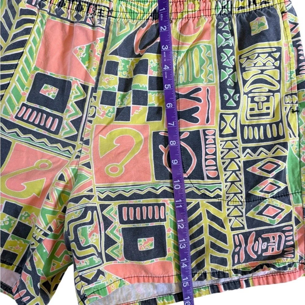 Vintage Green Tropical Swim Trunks